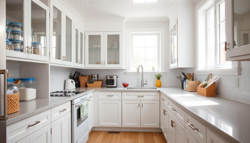 Cozinha limpa e livre de formigas após aplicação dos métodos naturais recomendados