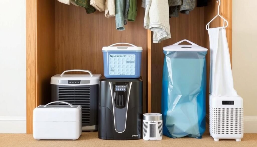 Diferentes tipos de desumidificadores para guarda-roupa Diferentes tipos de desumidificadores para guarda-roupa
