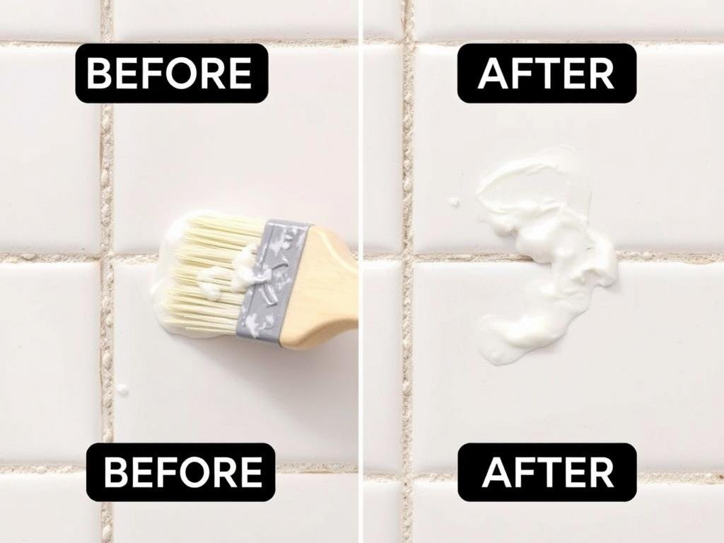 Limpeza de rejunte com pasta de vinagre e bicarbonato