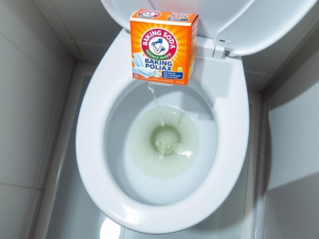 Limpeza de vaso sanitário com vinagre e bicarbonato