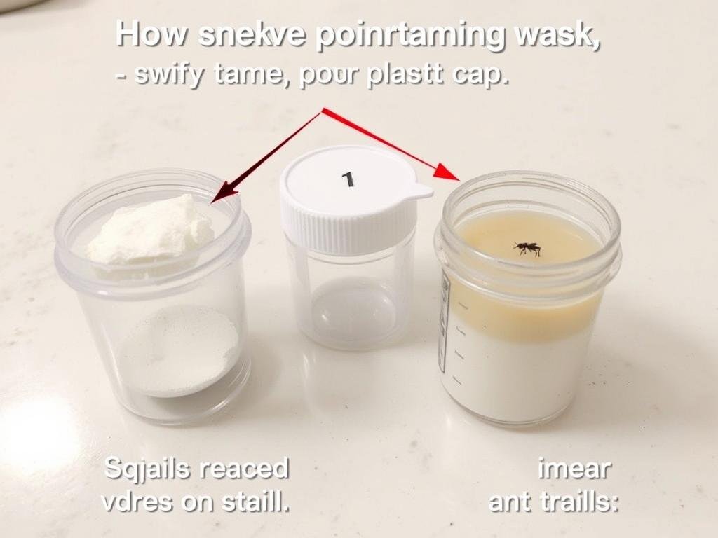 Preparação de isca caseira com açúcar e bicarbonato de sódio em tampinhas pequenas