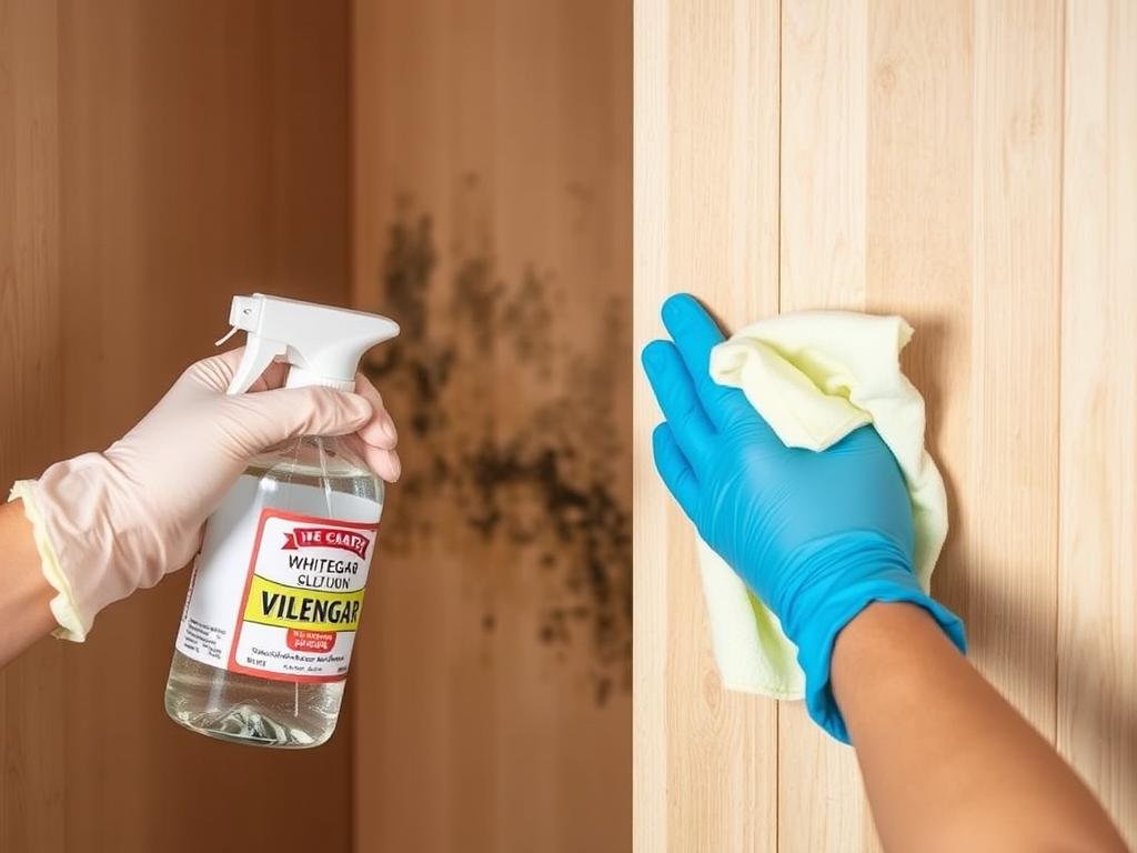 Processo de limpeza de mofo com vinagre branco Processo de limpeza de mofo com vinagre branco