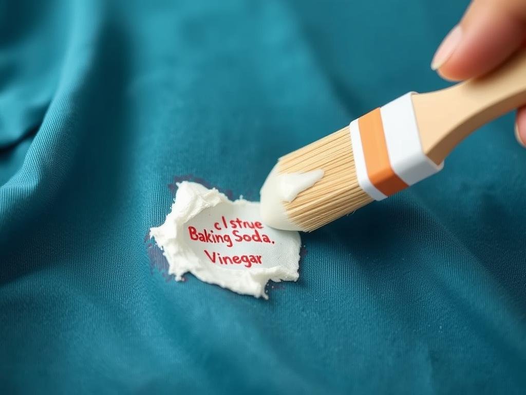 Remoção de manchas em tecidos com vinagre e bicarbonato
