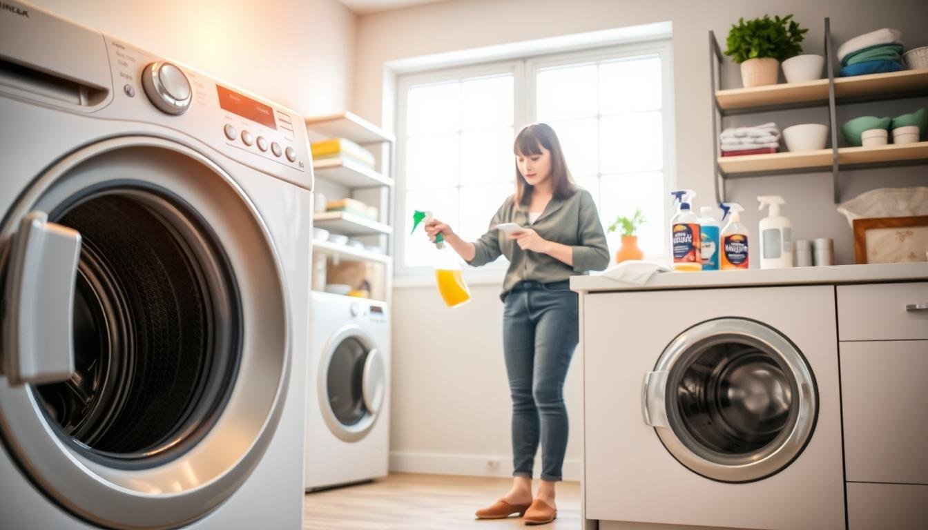 como limpar máquina de lavar