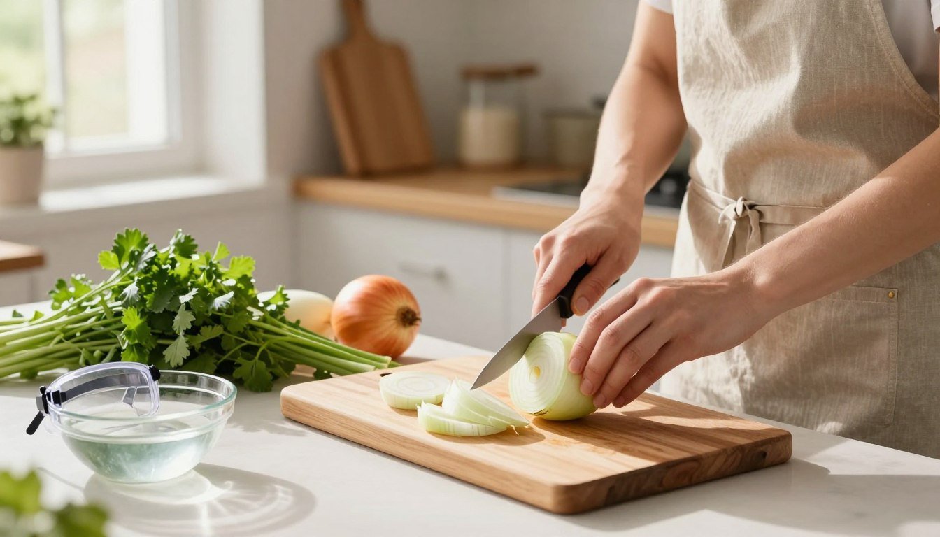 como cortar cebola sem chorar