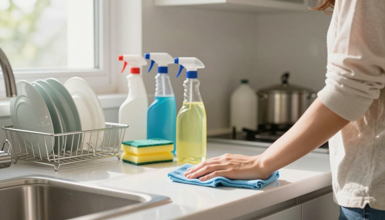 como cuidar da limpeza da cozinha