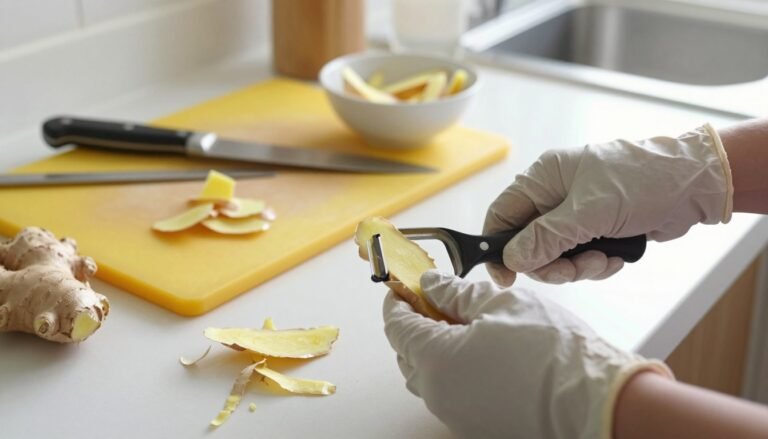 como descascar gengibre