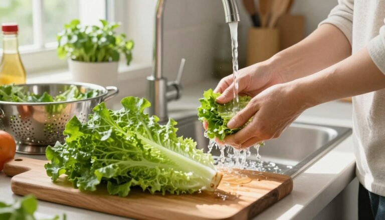 como lavar folhas de salada corretamente