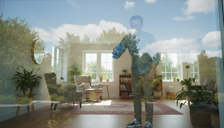 como limpar vidros sem manchar