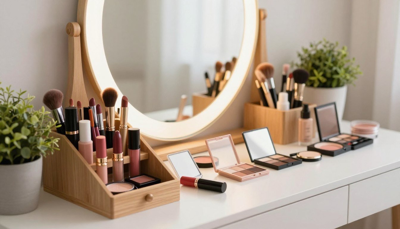como organizar maquiagem
