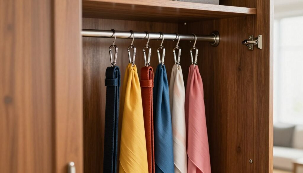 mosquetão guarda-roupa