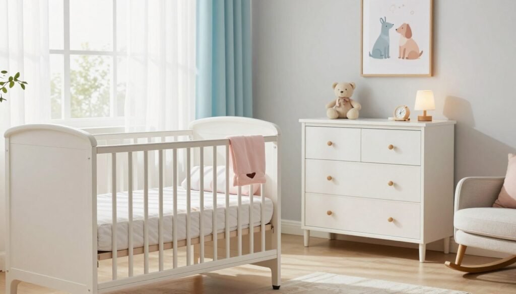 móveis berço cômoda espaço