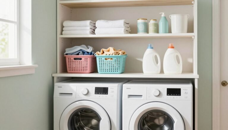 organização de lavanderia pequena